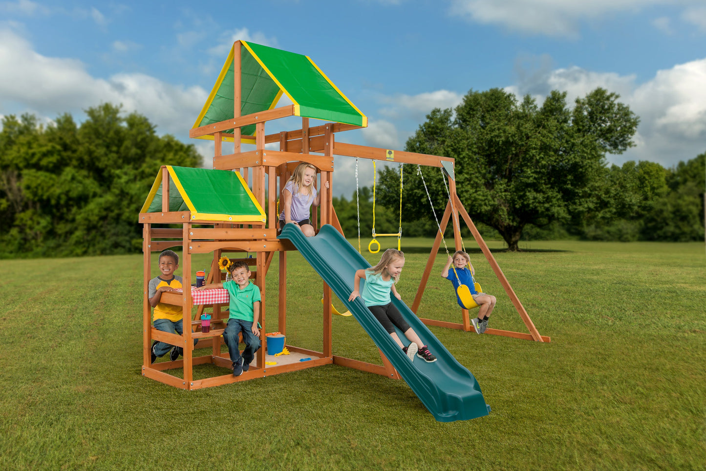 Woodlands Wooden Swing Set