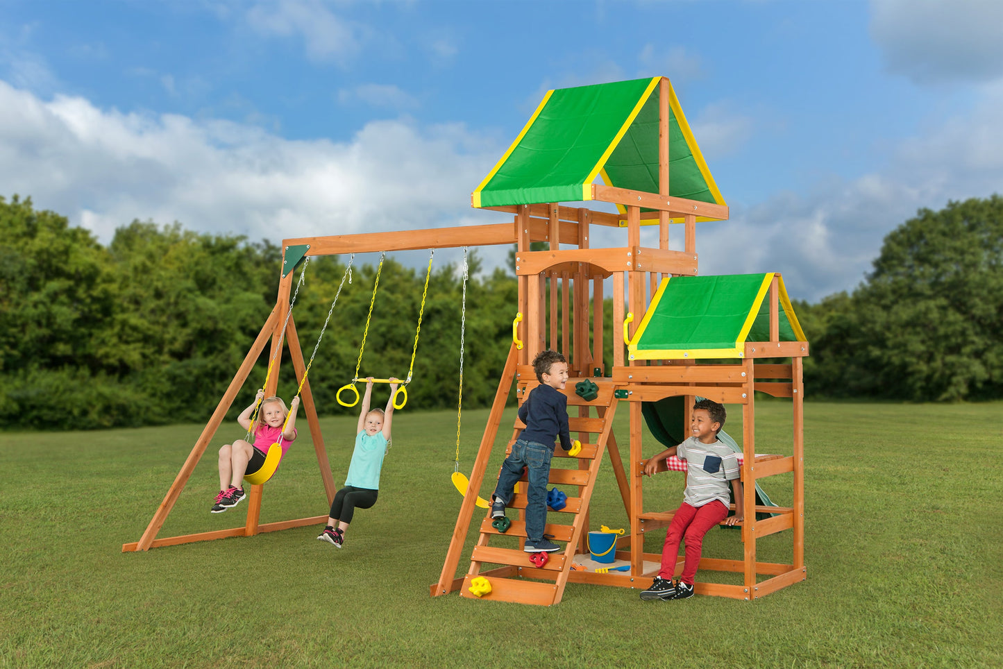 Woodlands Wooden Swing Set