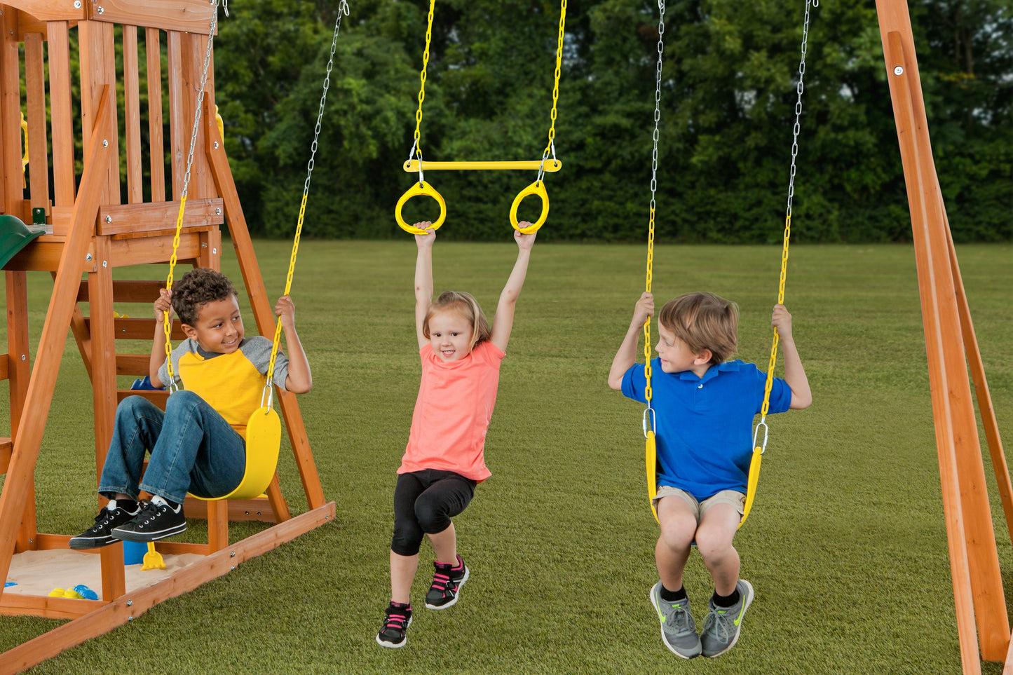 Woodlands Wooden Swing Set