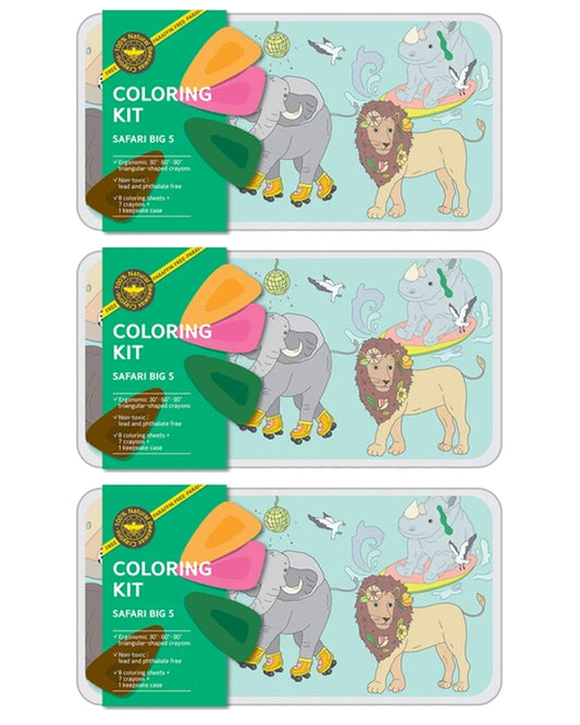 Coloring Kit - 3 units in set - SAFARI BIG FIVE Large