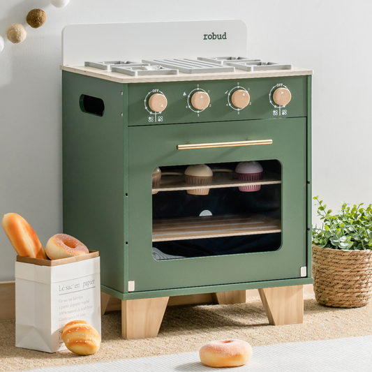 Vintage Green Wooden Play Oven