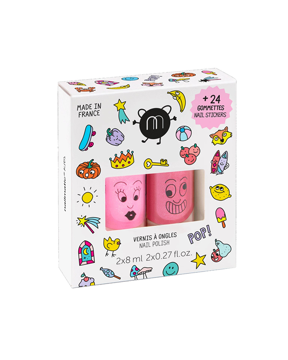 Nailpolish and Nail Sticker Set for Kids POP