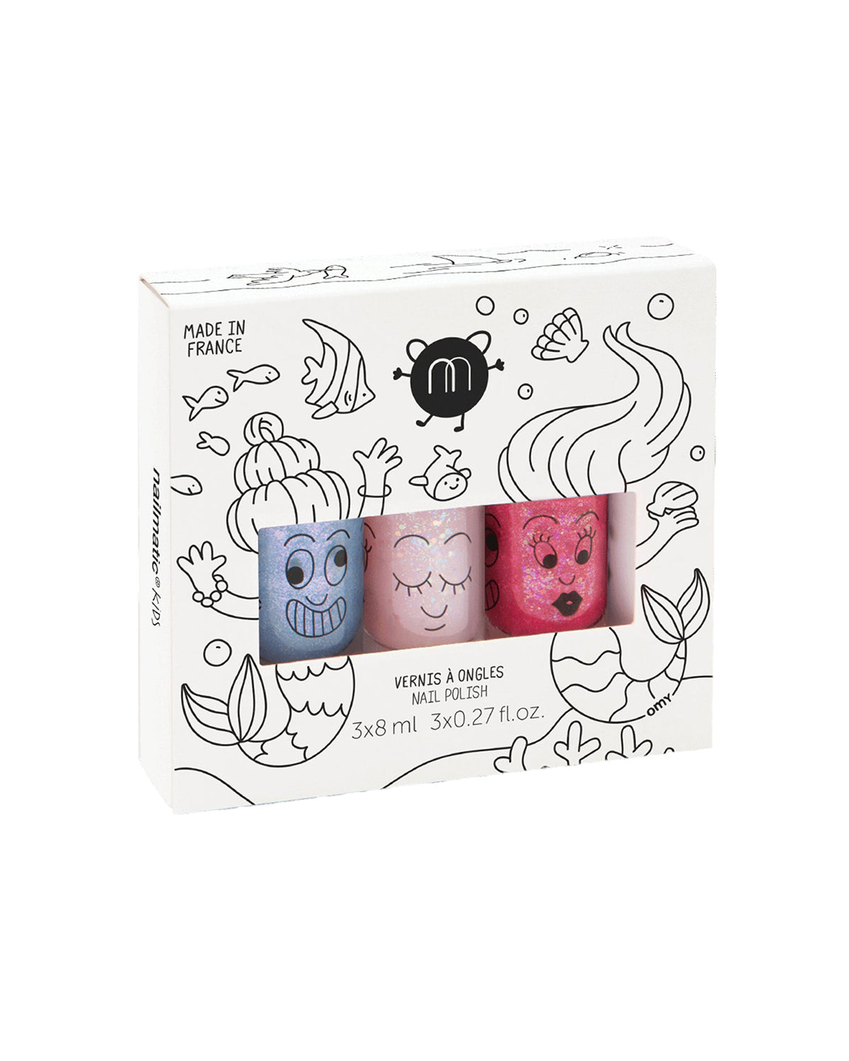 Nailpolish for Kids Set of 3 LAS MERMAID