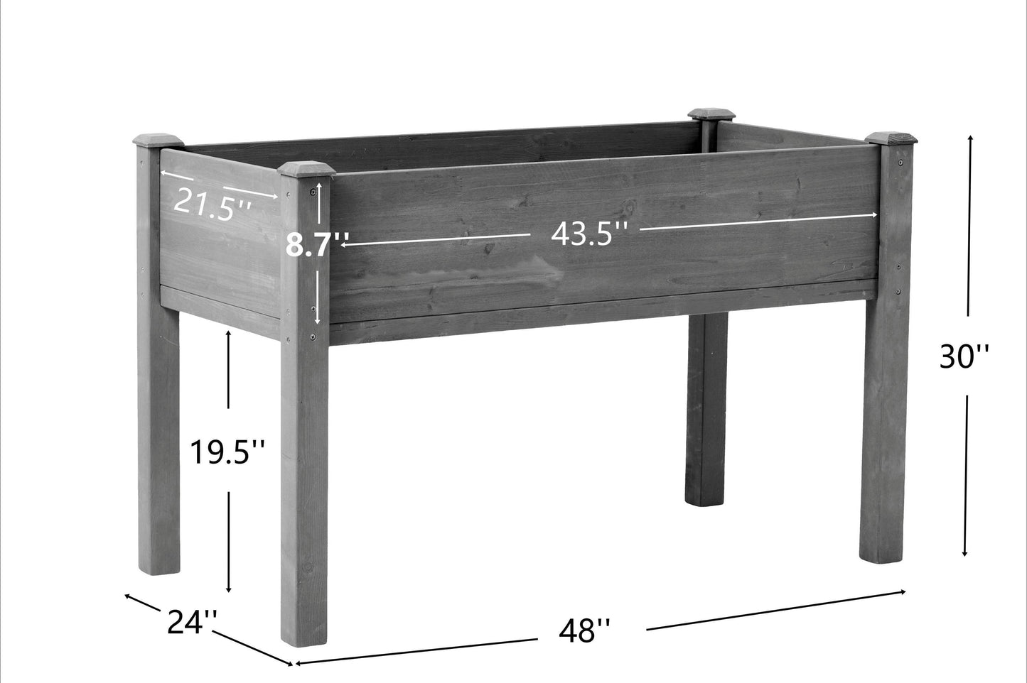 Durable Raised Wooden Garden Bed with Legs for Fruits, Fruits, Vegetables, & Herbs