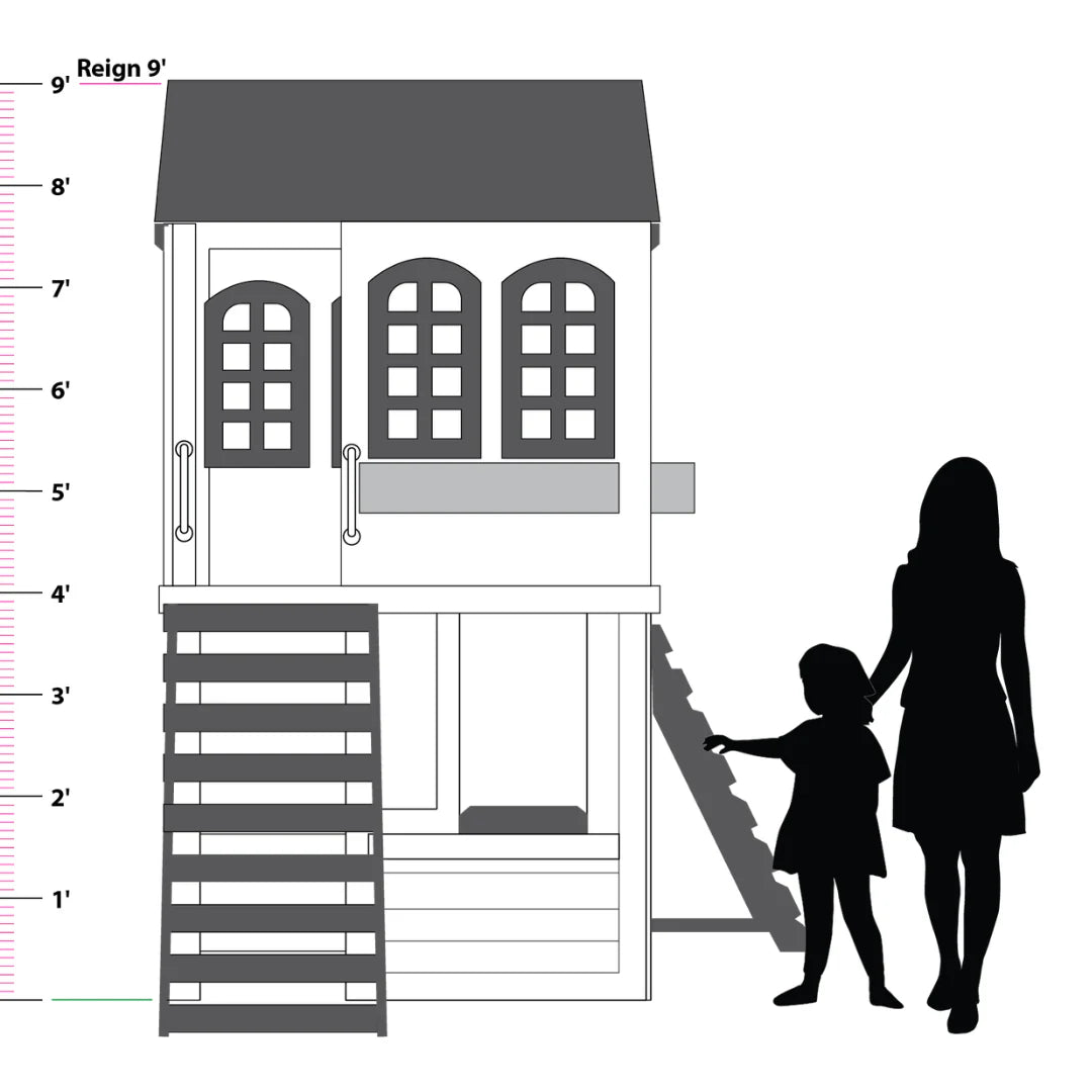 Reign Two Story Playhouse with optional Reign Swing Attachment