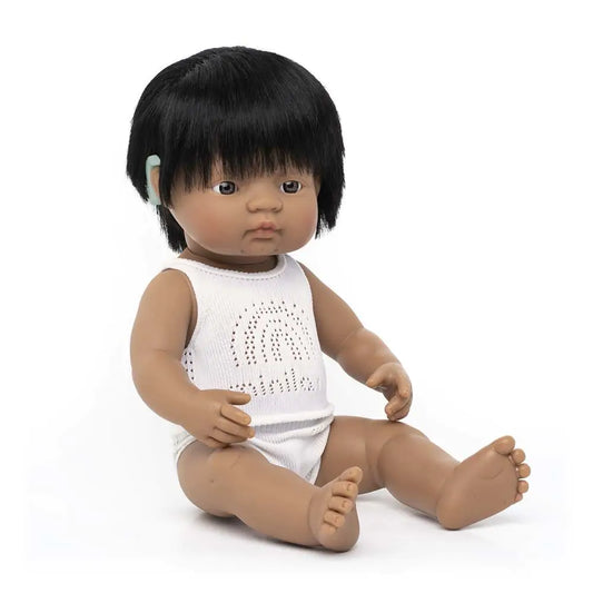 Baby Doll Hispanic Boy with hearing device 15''