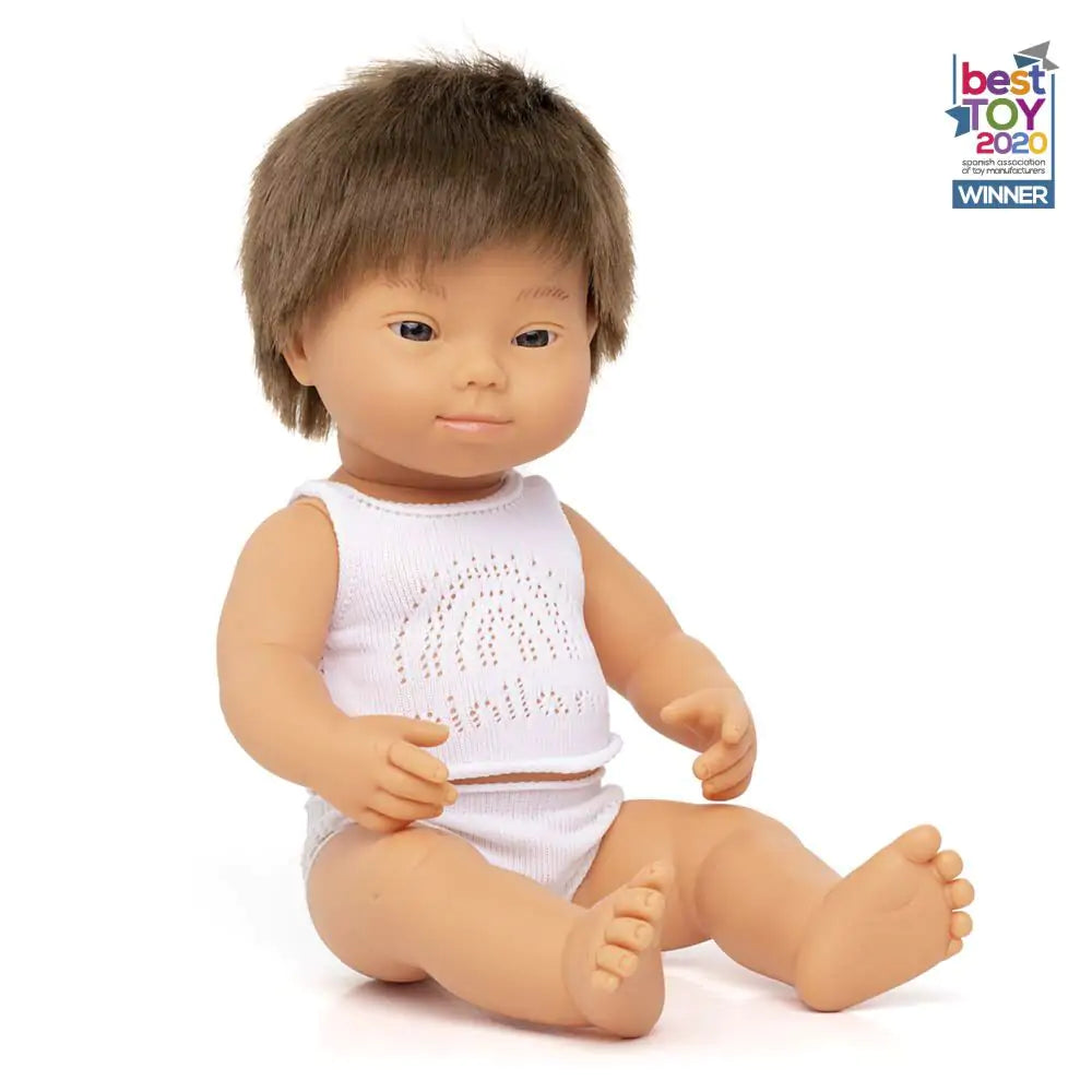 Baby Doll Caucasian Boy with Down Syndrome 15"