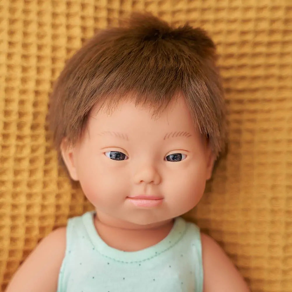 Baby Doll Caucasian Boy with Down Syndrome 15"