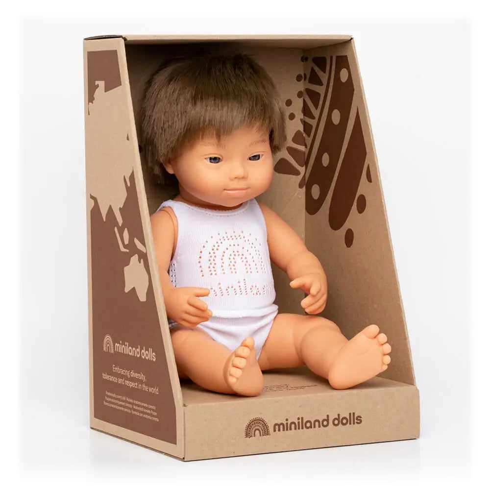 Baby Doll Caucasian Boy with Down Syndrome 15"