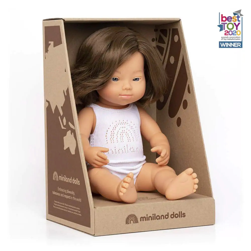 Baby Doll Caucasian Girl with Down Syndrome 15"