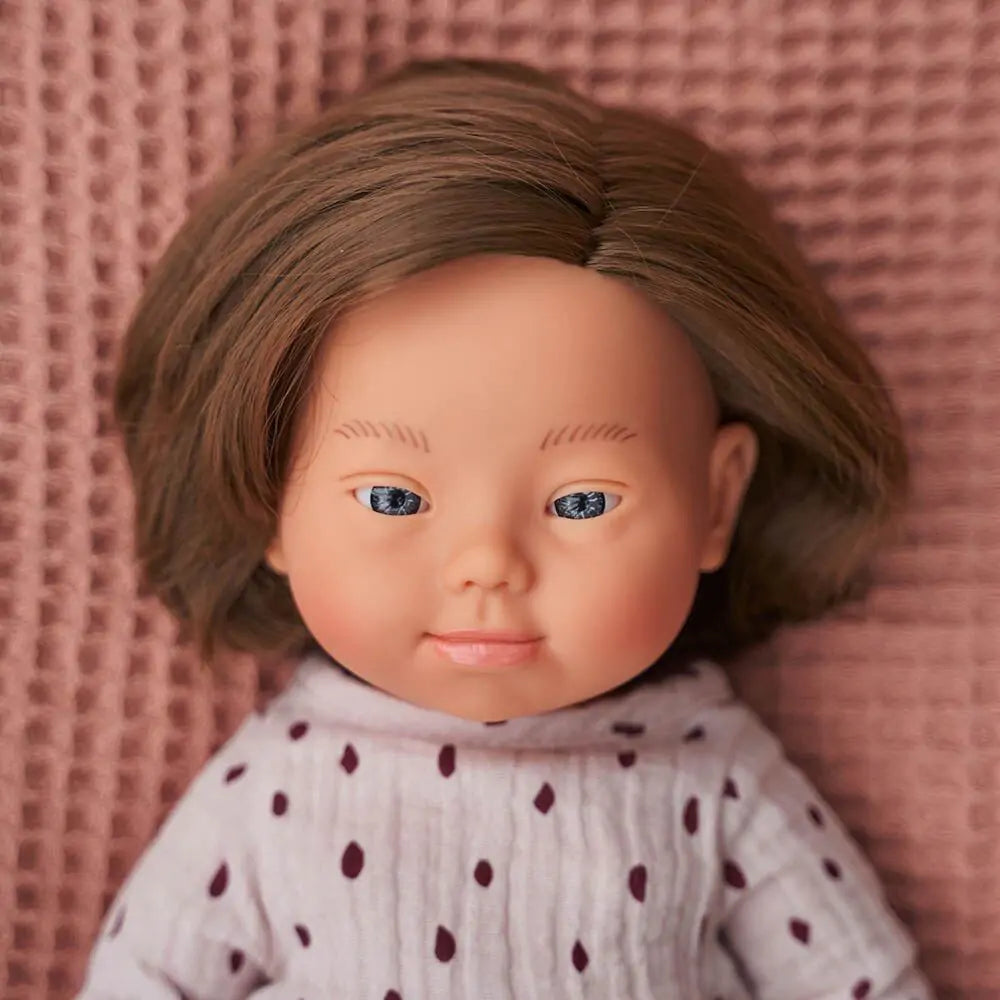 Baby Doll Caucasian Girl with Down Syndrome 15"