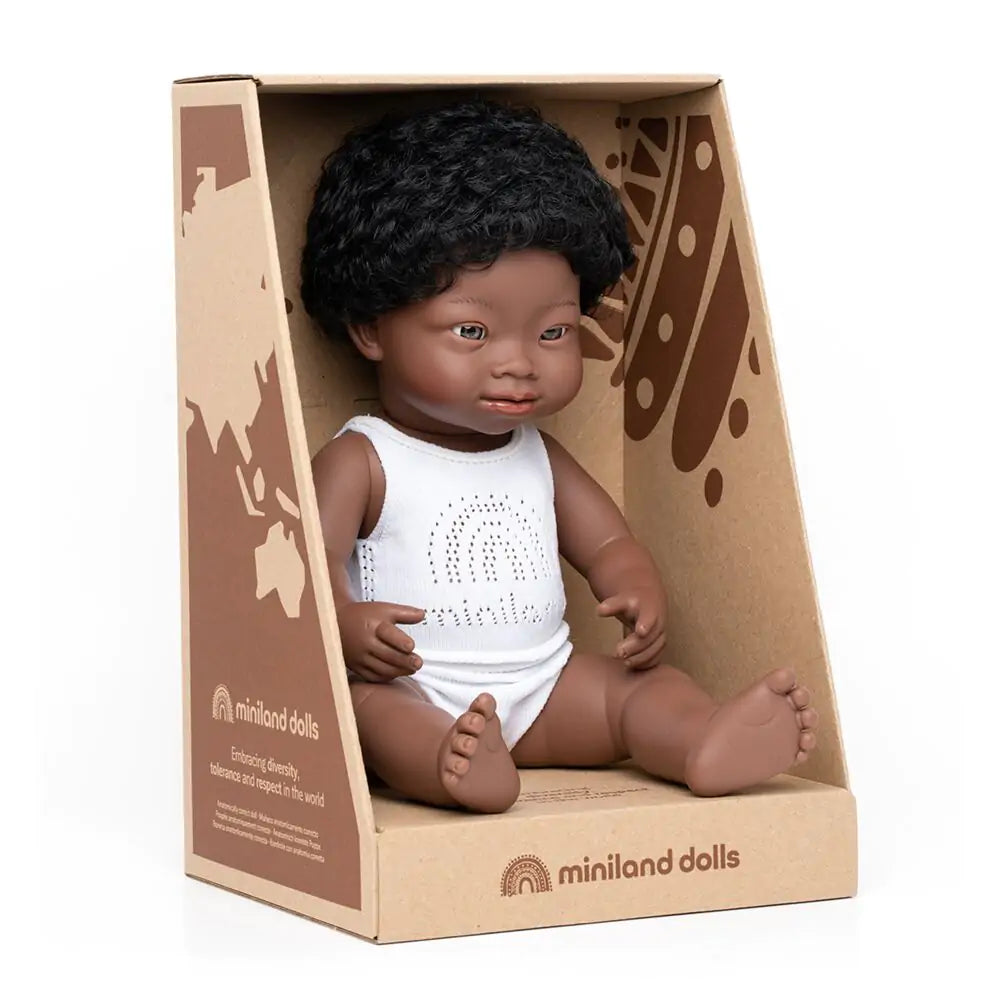 Baby Doll African Boy with Down Syndrome 15"