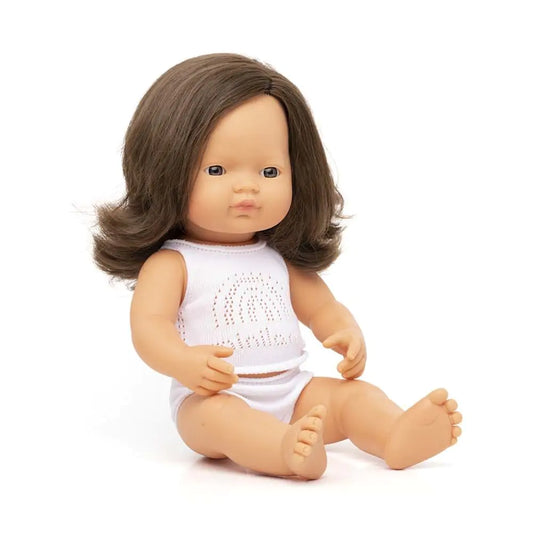 Baby Doll Brunette Girl 15"