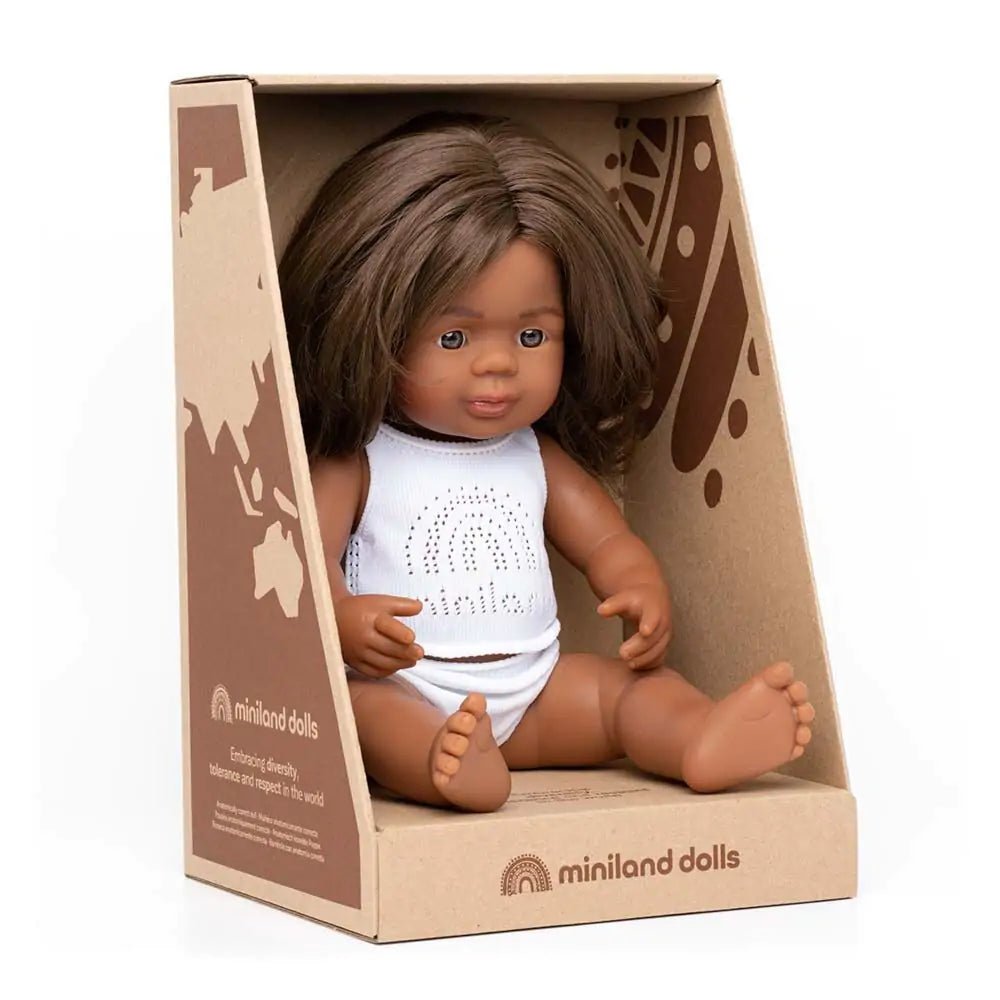 Baby doll aboriginal girl 15"