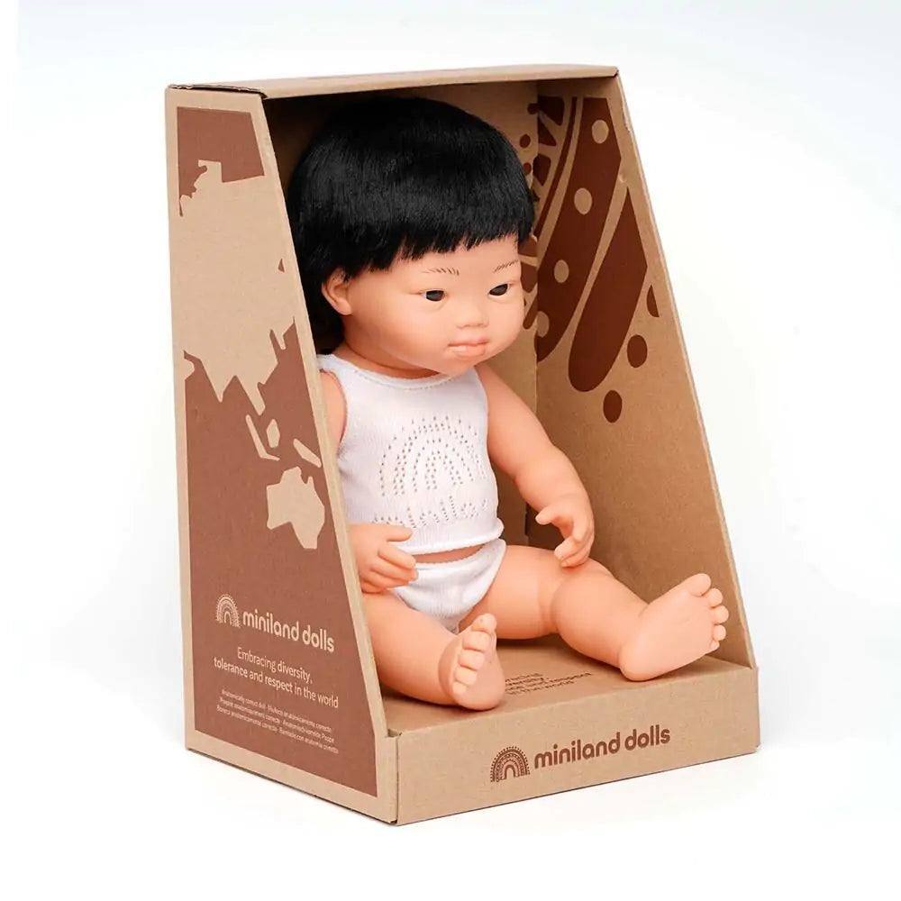 Baby doll asian boy with Down Syndrome 15"