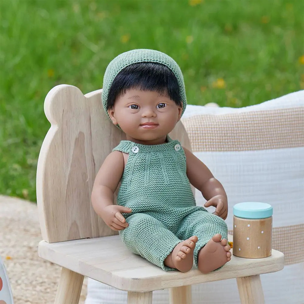 Baby doll hispanic boy with Down Syndrome 15"