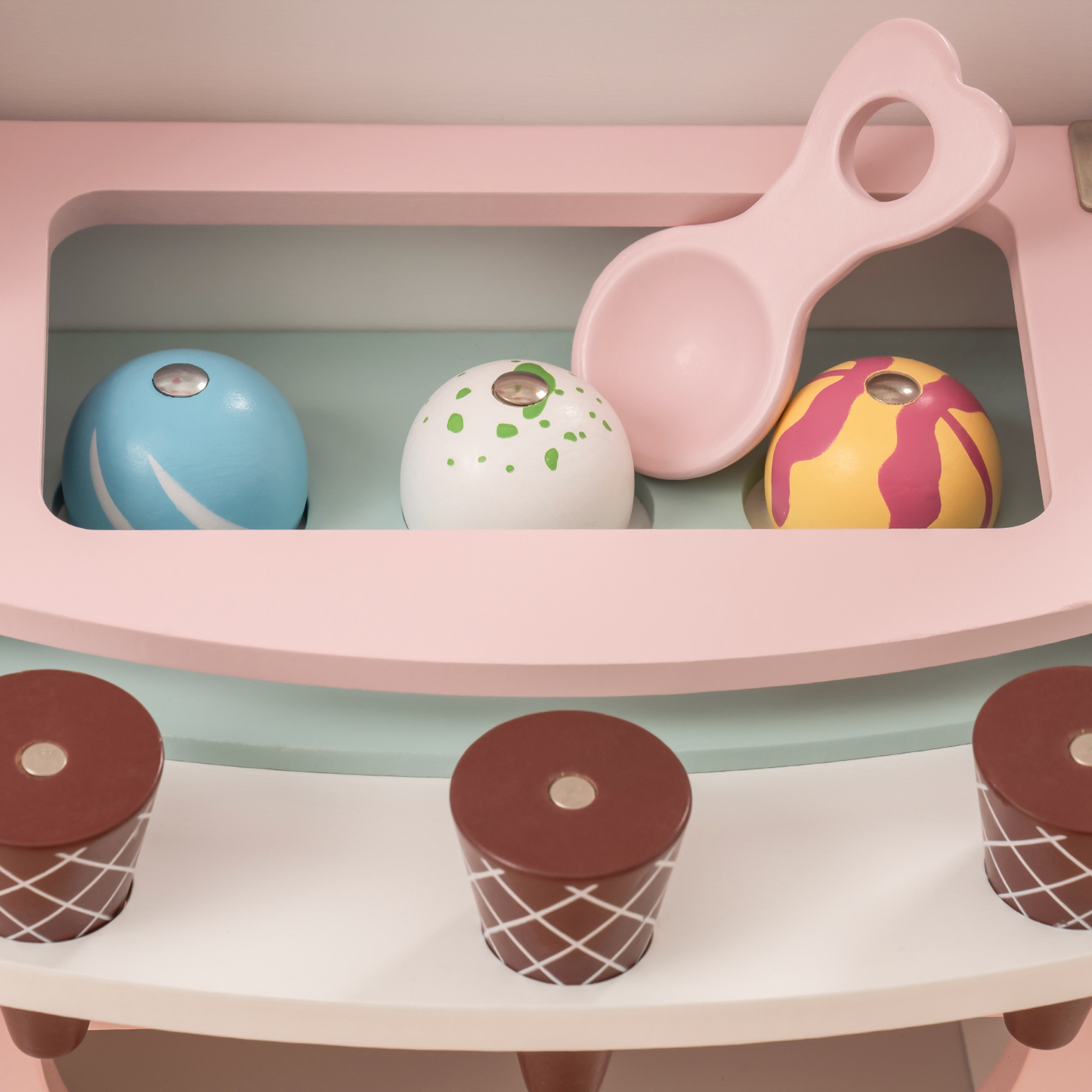 Wooden Ice Cream Cart Toys for Kids