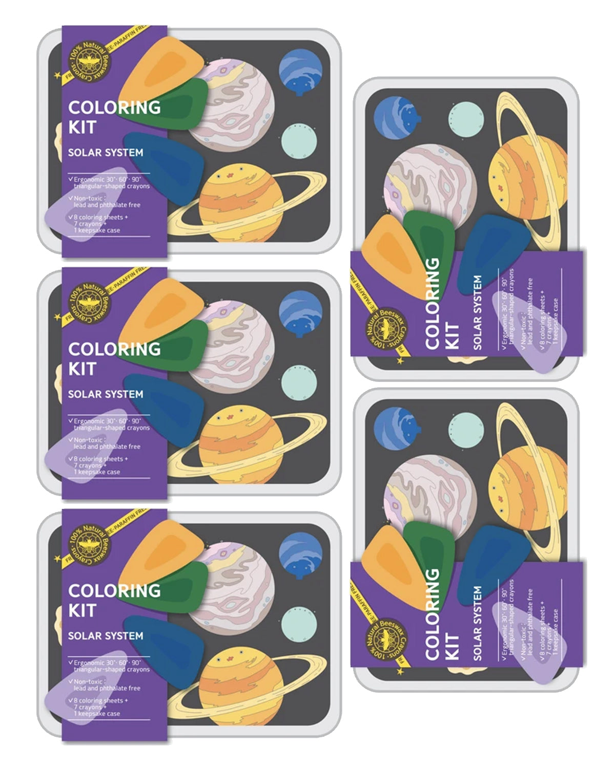 Coloring Kit - 5 units in set - SOLAR SYSTEM  Small