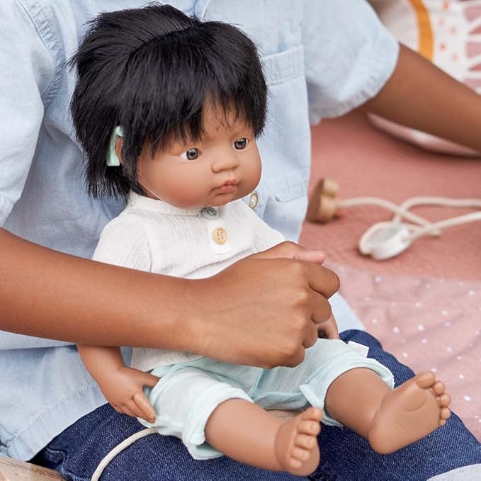 Baby Doll Hispanic Boy with hearing device 15''