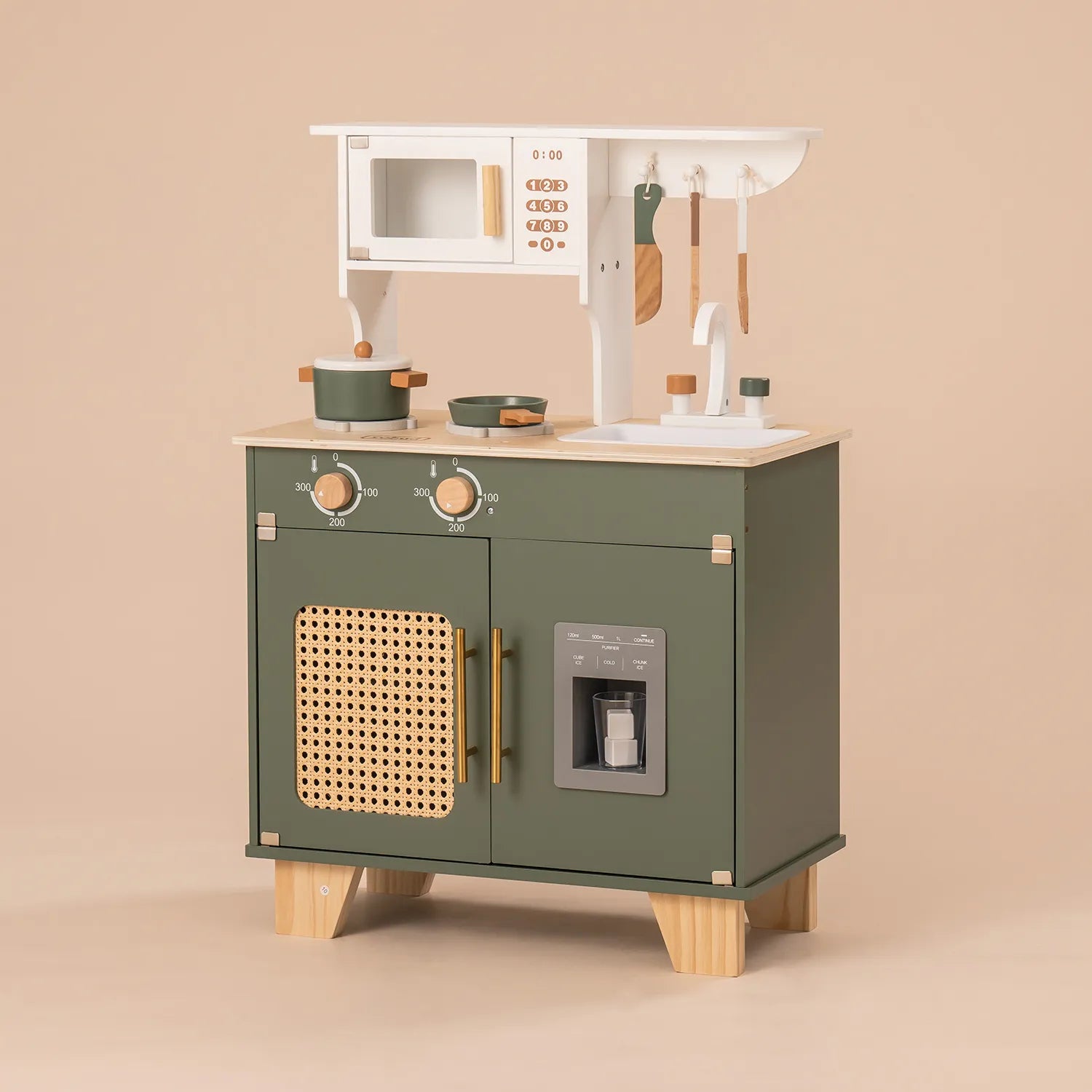 Vintage Green Wooden Play Kitchen - Oliver Ruffus