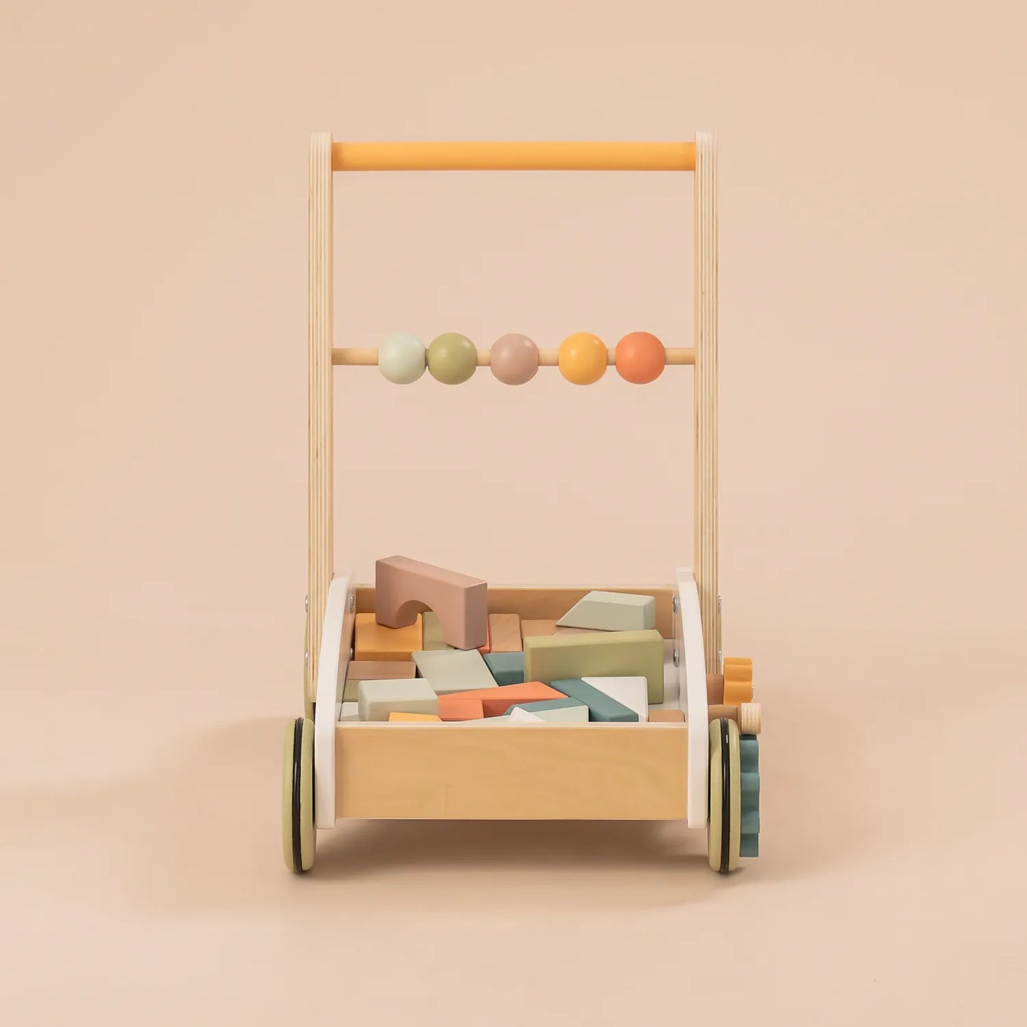 Baby Push Walker Toy with Blocks - Oliver Ruffus