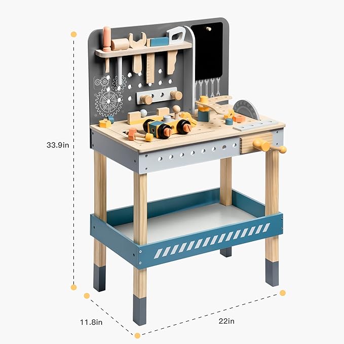 Wooden Tool Bench with Accessories - Oliver Ruffus