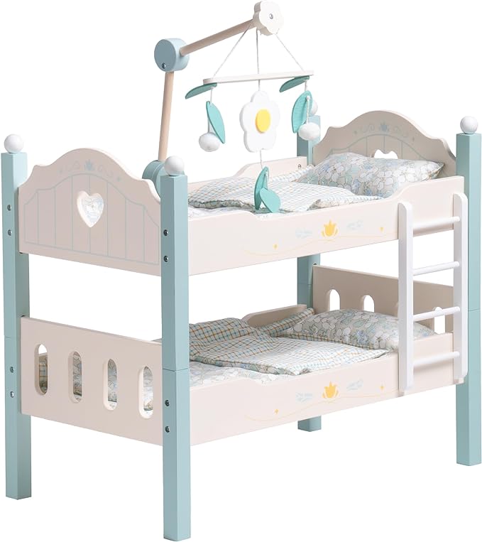 Doll Bunk Bed, Single Beds | Blue - Oliver Ruffus