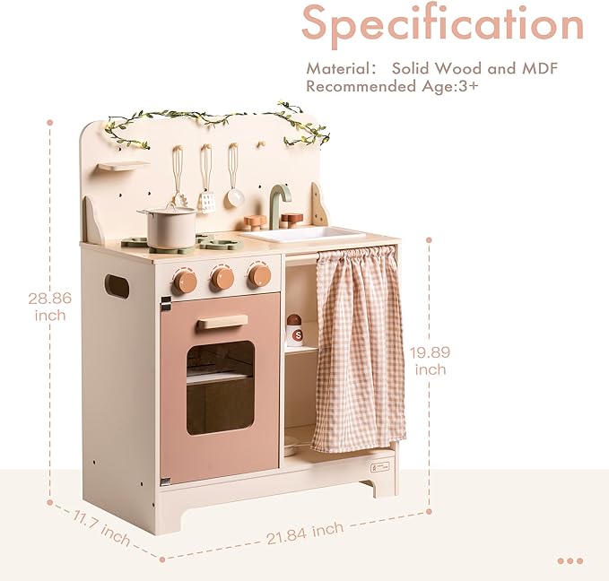 Fairy Tale Whimsy Wooden Kitchen with Glow Lights - Oliver Ruffus