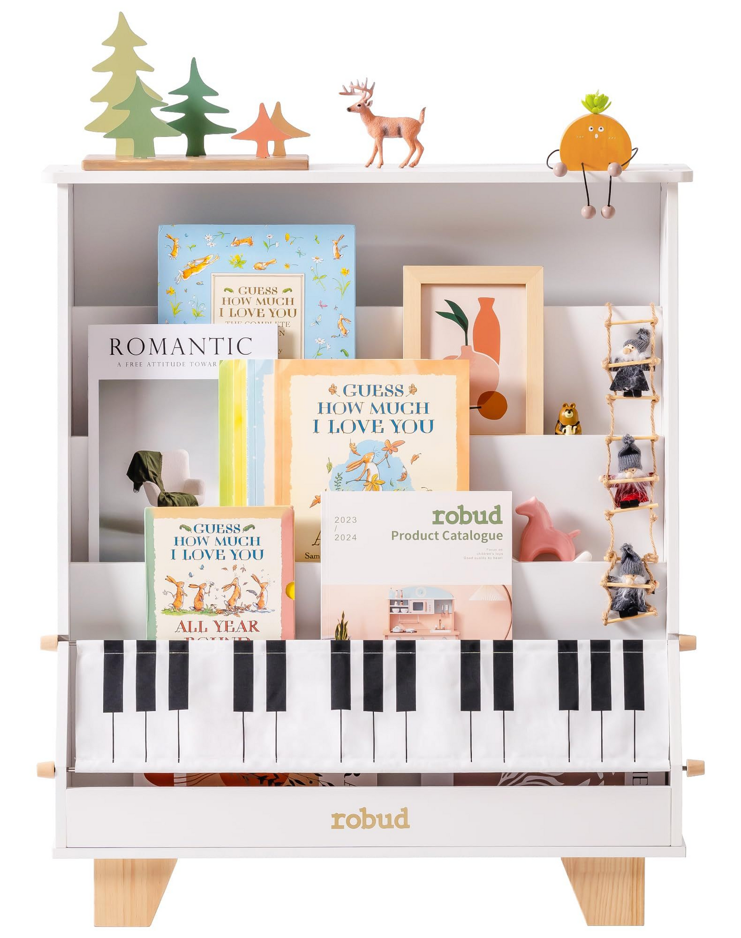 Wooden Kids Bookshelf - Piano