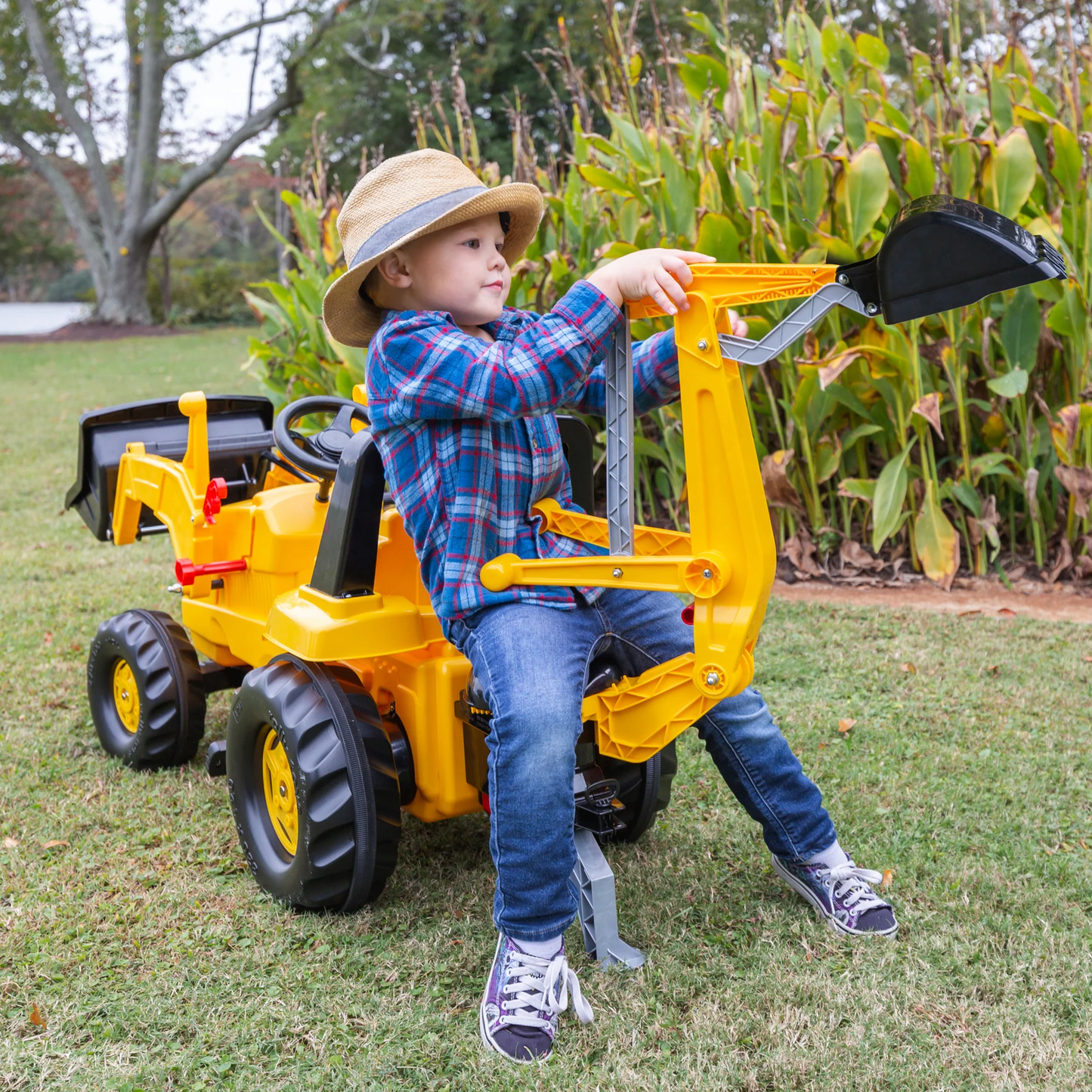 CAT Front Loader With Backhoe Pedal Tractor