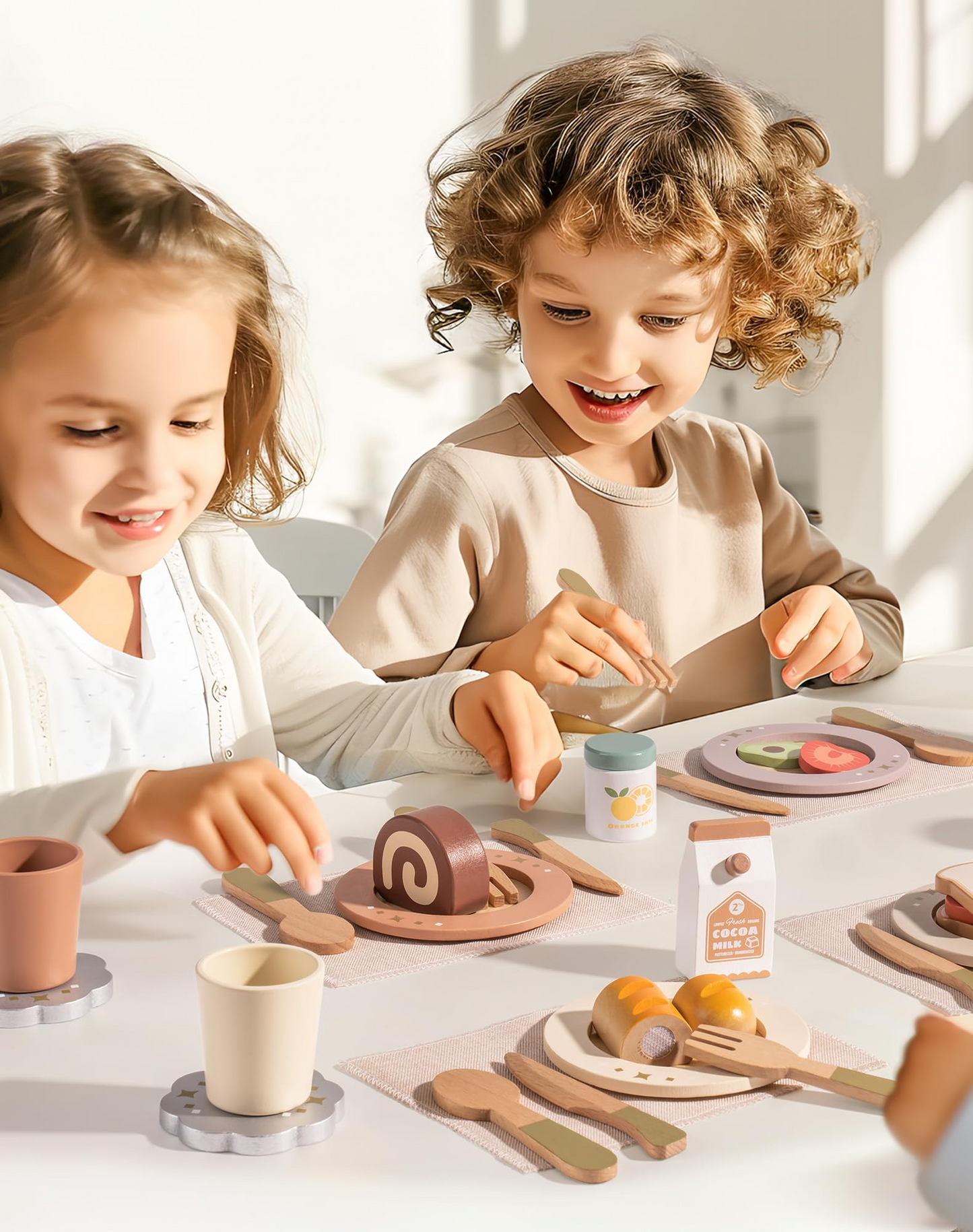 Wooden Play Dishes Set | 4 settings