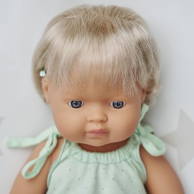 Baby Doll Caucasian Girl with hearing device 15''