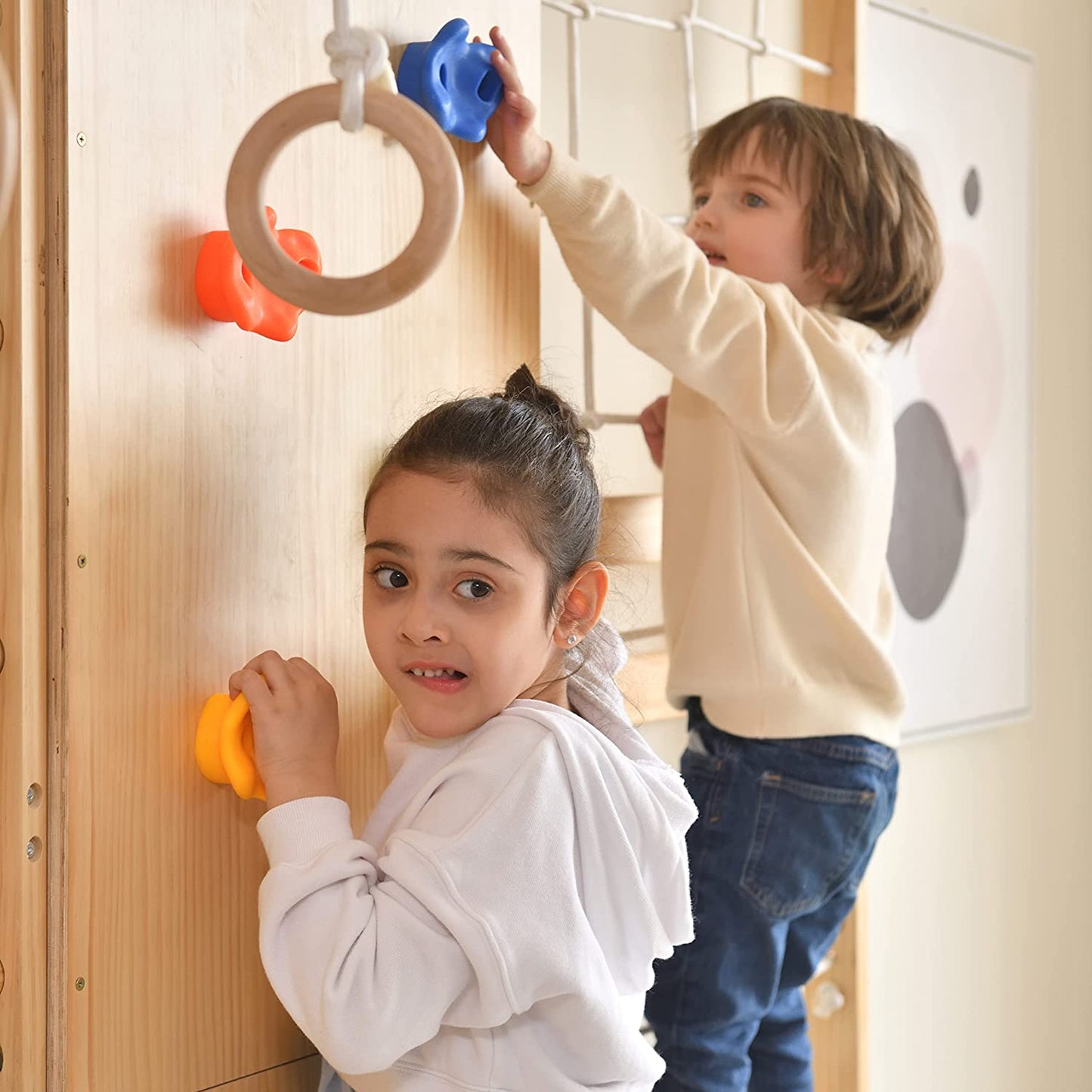 Walnut - 9-in-1 Swedish Ladder Wall Gym and Climber