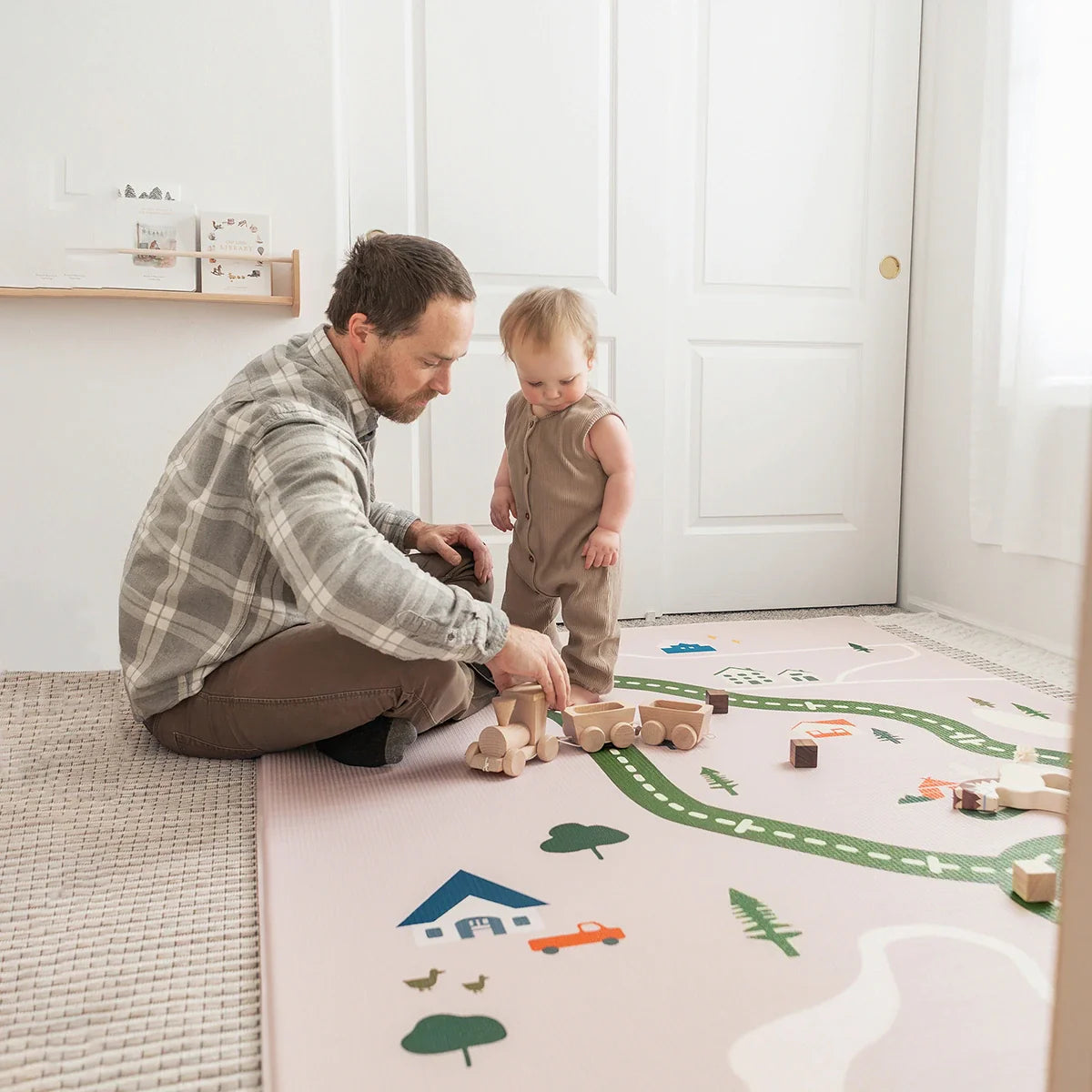 Tiny Land® Double-Sided Baby Playmat Forest Track Wonder