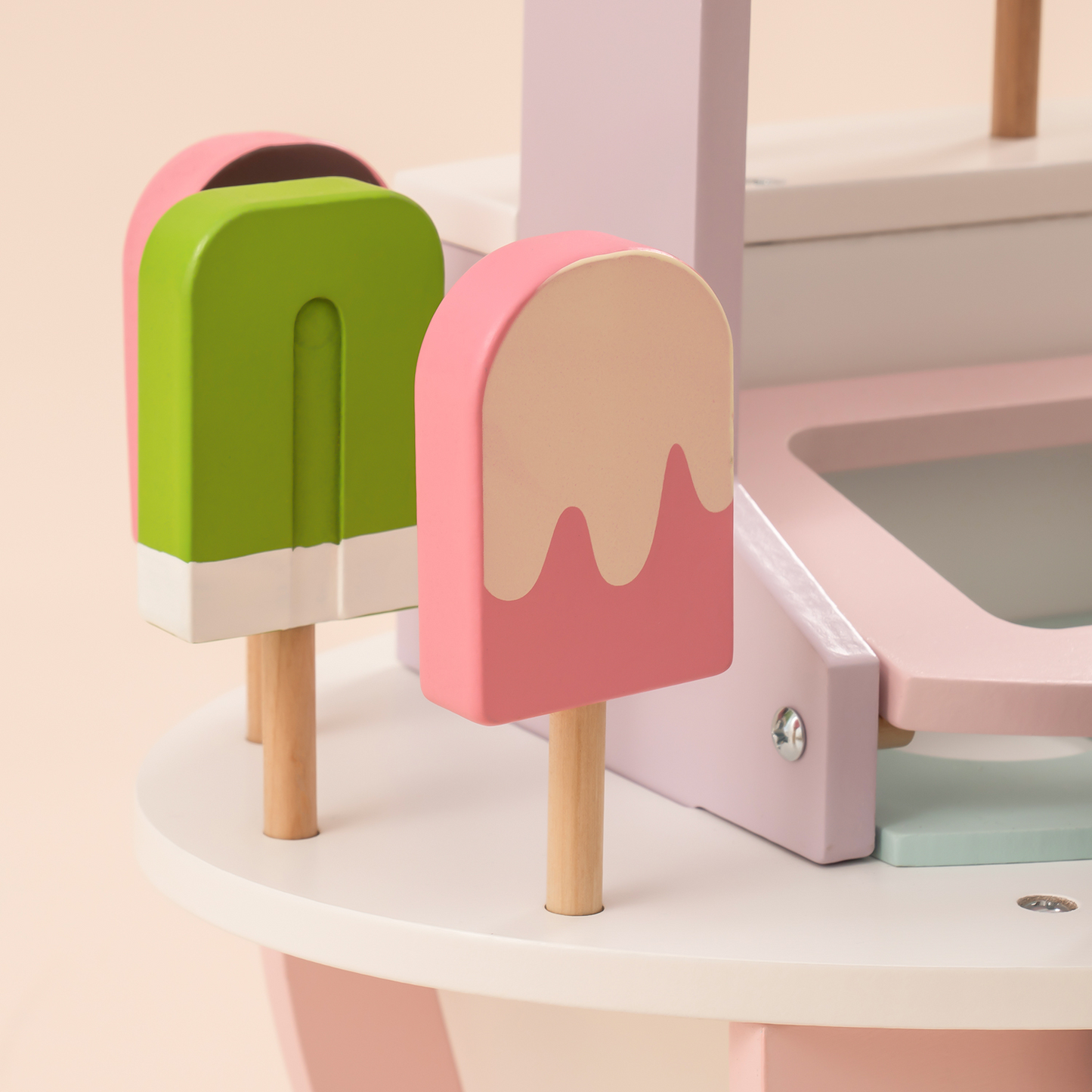 Wooden Ice Cream Cart Toys for Kids