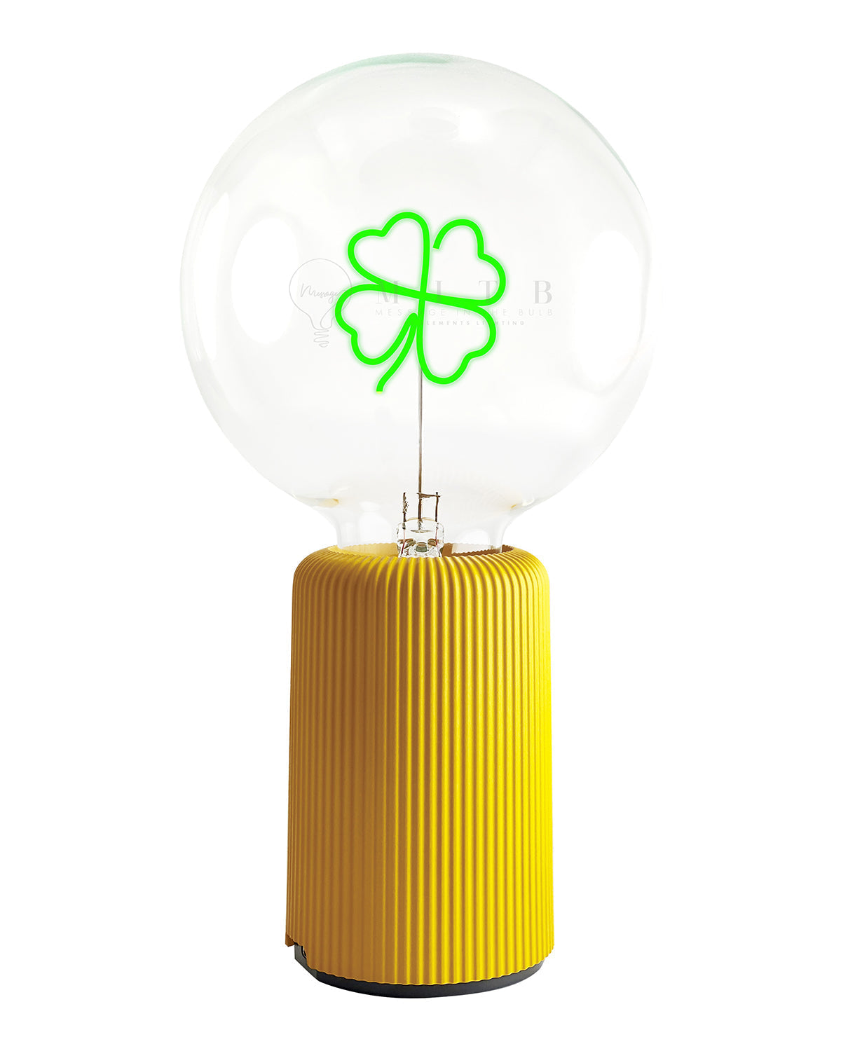 Bulb CLOVER Green with Base Table Lamp PORTABLE Pop Nomad