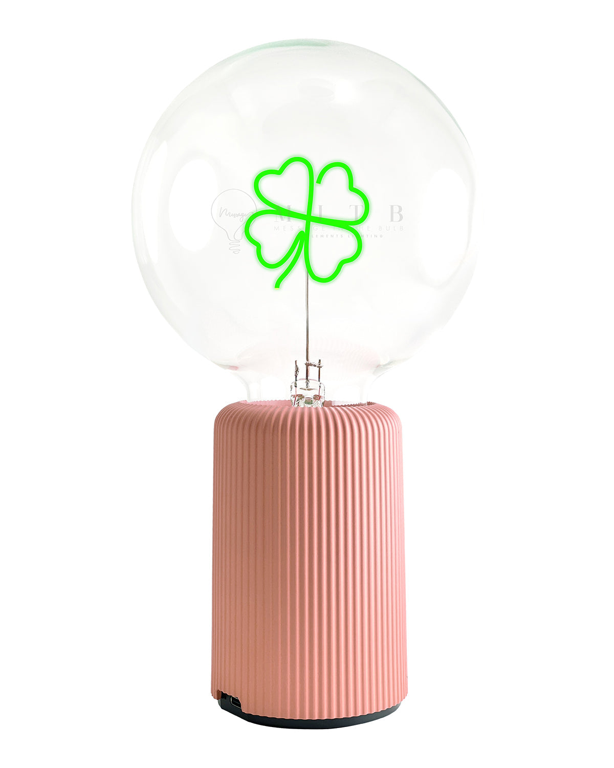 Bulb CLOVER Green with Base Table Lamp PORTABLE Pop Nomad