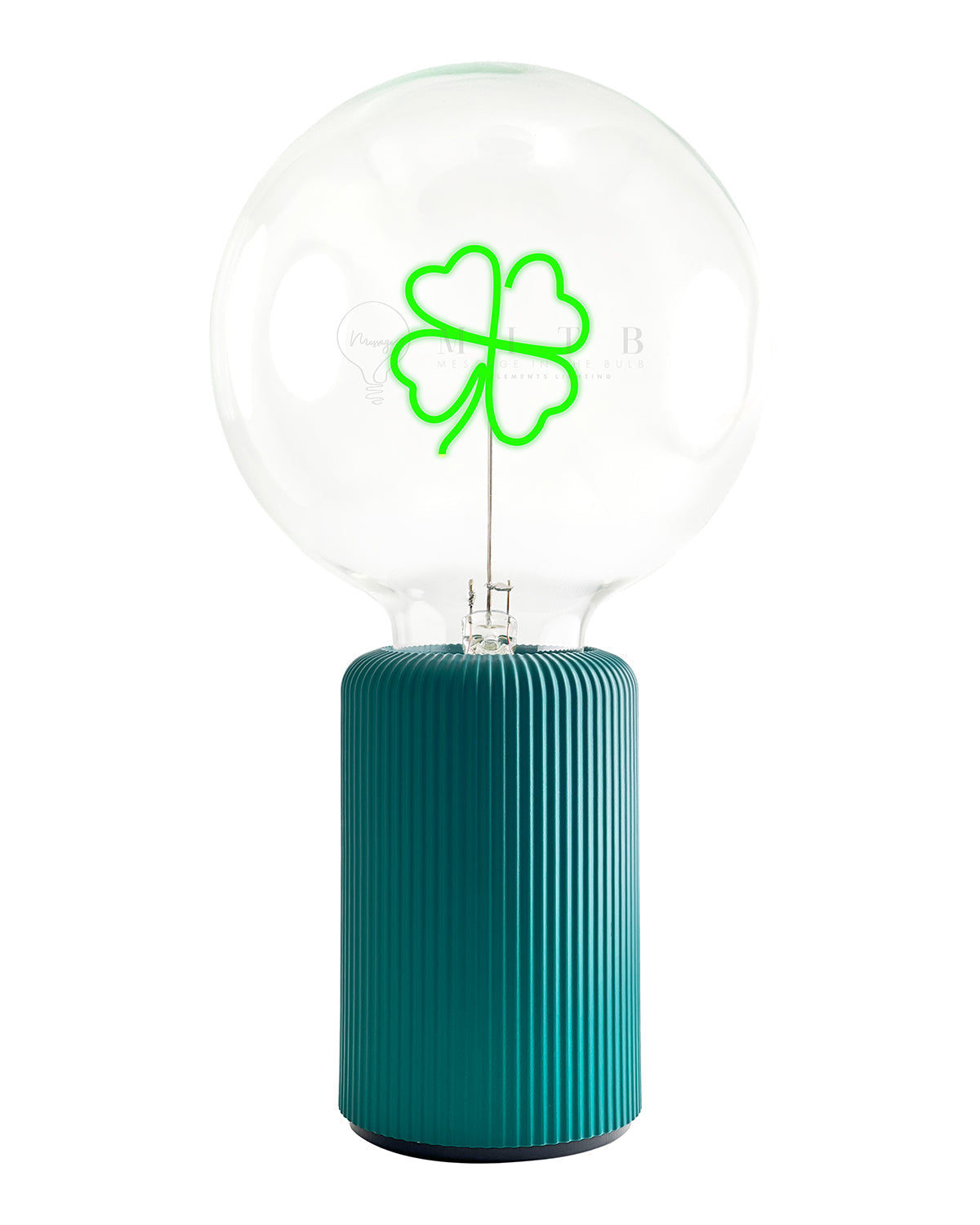 Bulb CLOVER Green with Base Table Lamp PORTABLE Pop Nomad