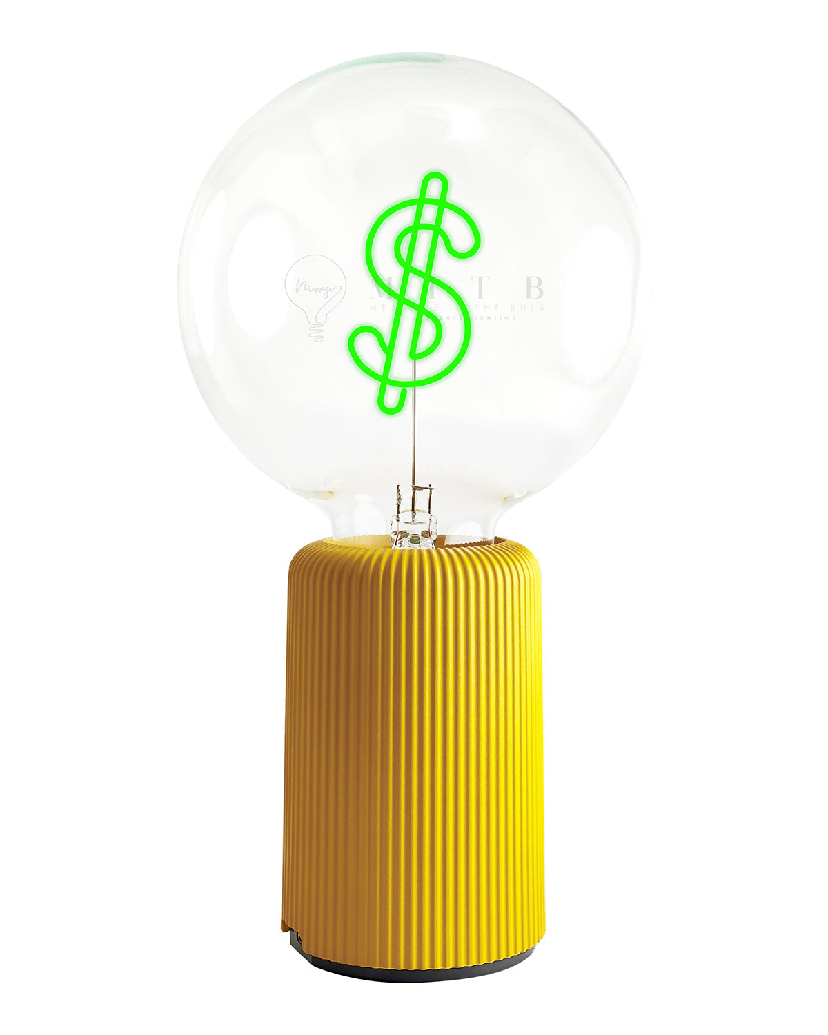 Bulb DOLLAR Green with Base Table Lamp PORTABLE Pop Nomad