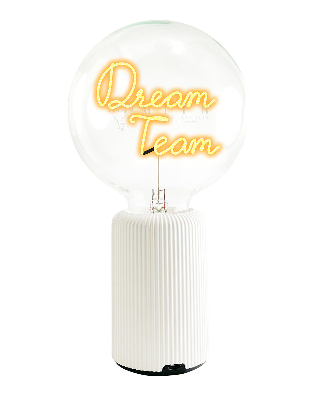 Bulb DREAM TEAM Amber with Base Table Lamp PORTABLE Pop Nomad