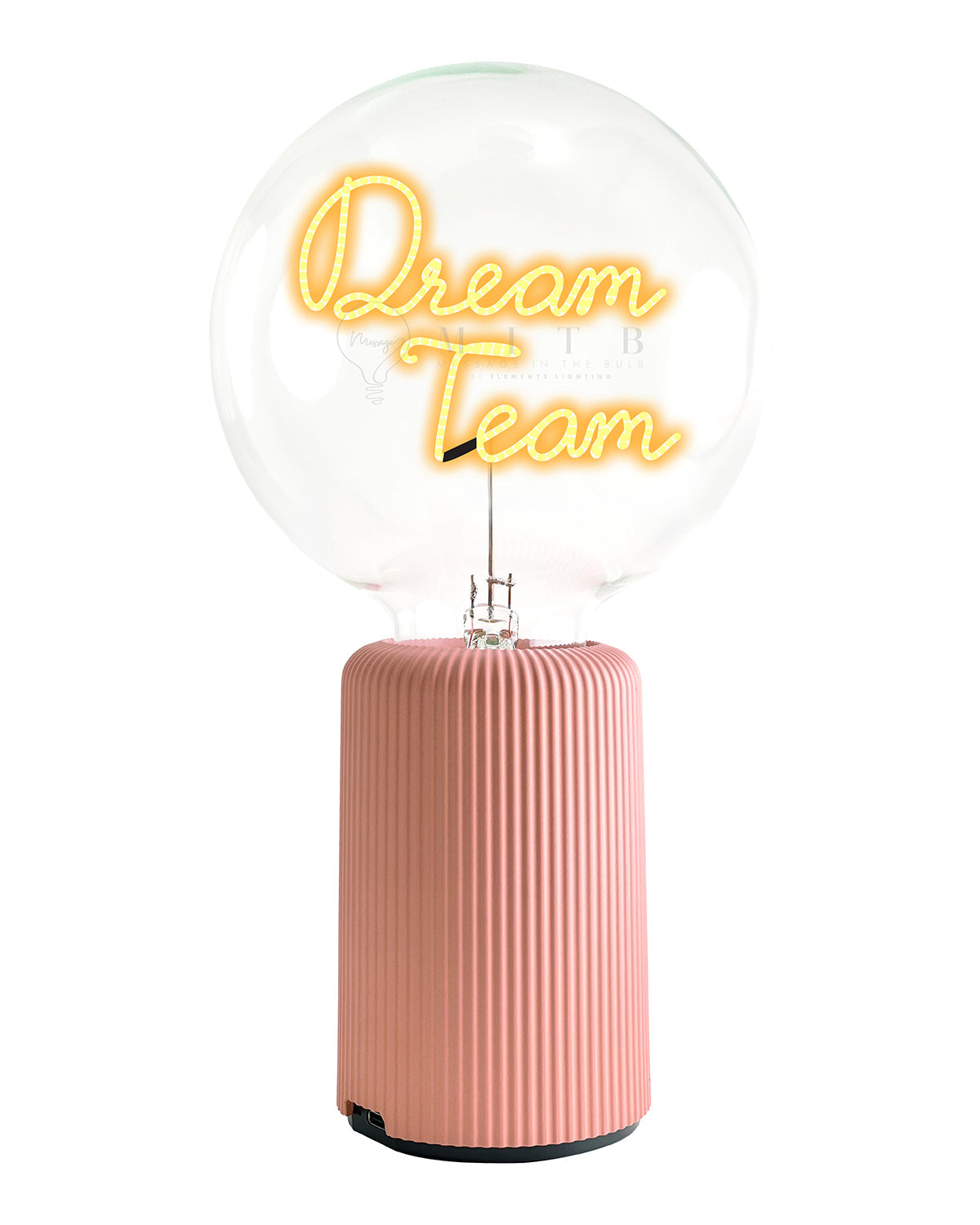 Bulb DREAM TEAM Amber with Base Table Lamp PORTABLE Pop Nomad