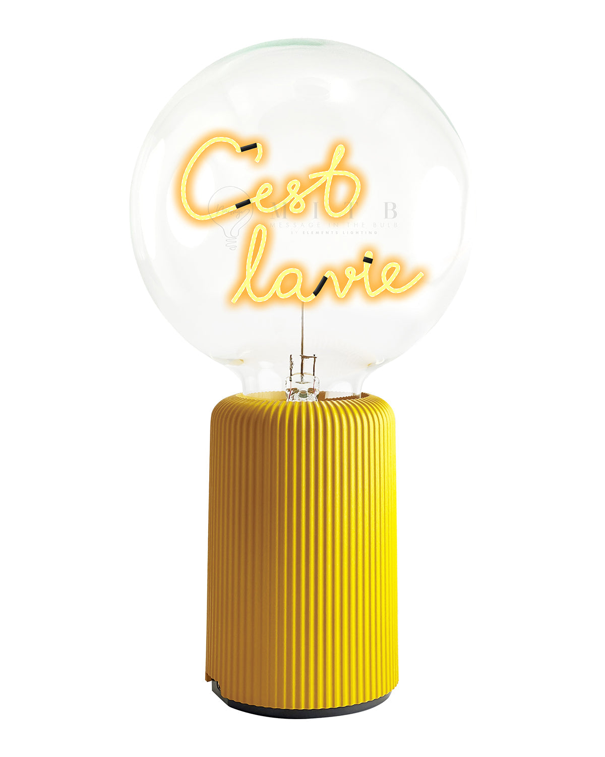 Bulb C'EST LA VIE Amber with Base Table Lamp PORTABLE Pop Nomad