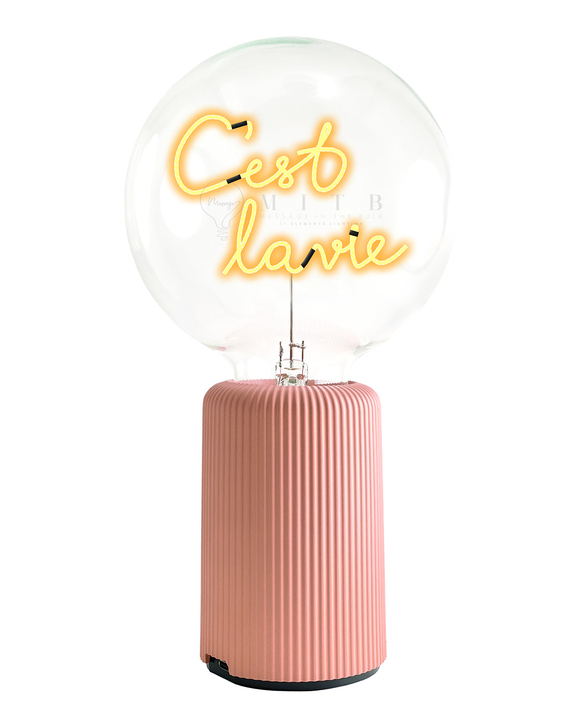 Bulb C'EST LA VIE Amber with Base Table Lamp PORTABLE Pop Nomad