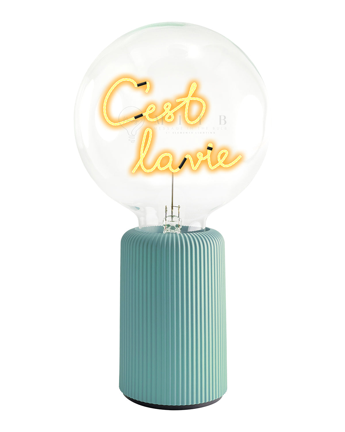 Bulb C'EST LA VIE Amber with Base Table Lamp PORTABLE Pop Nomad