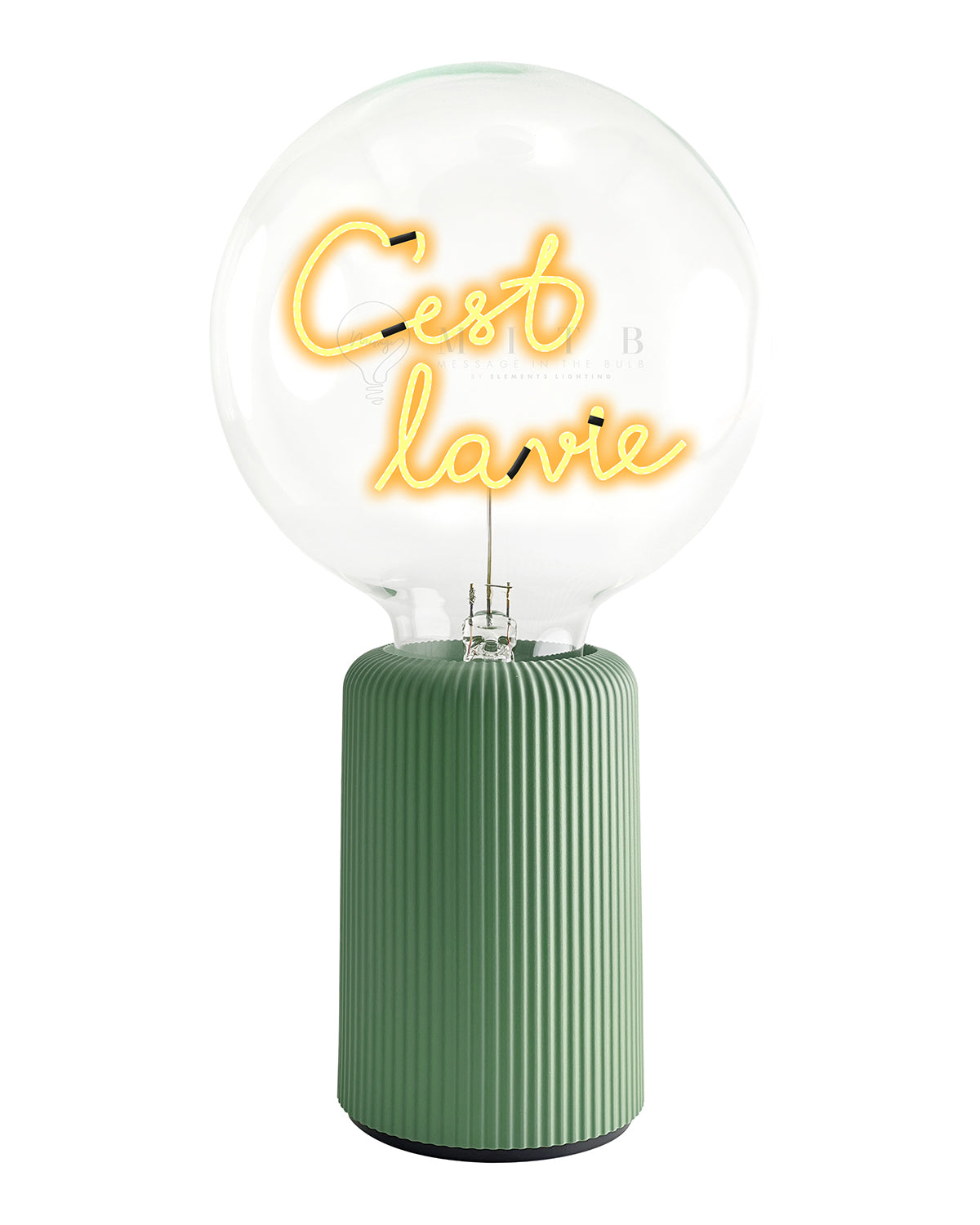 Bulb C'EST LA VIE Amber with Base Table Lamp PORTABLE Pop Nomad