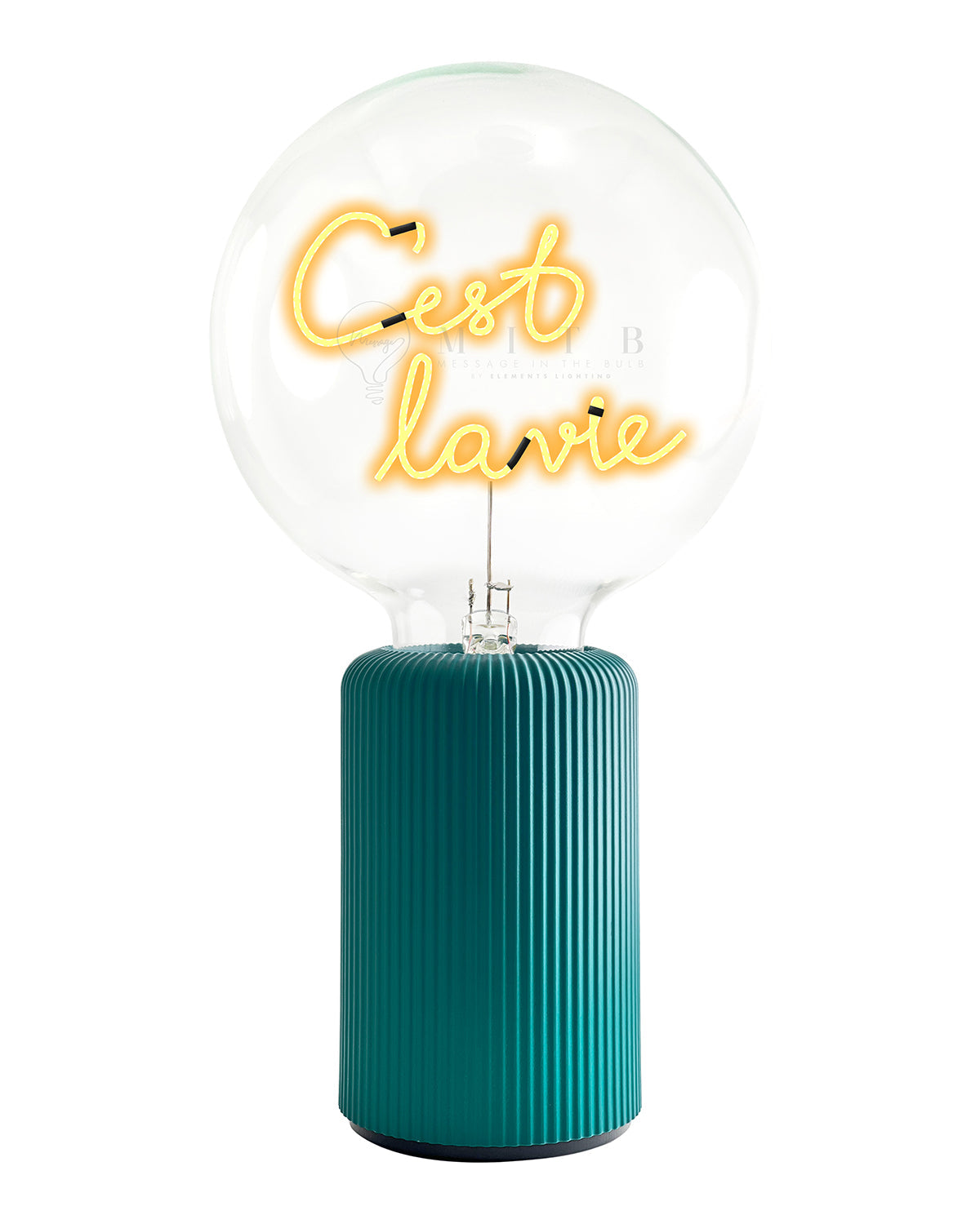 Bulb C'EST LA VIE Amber with Base Table Lamp PORTABLE Pop Nomad