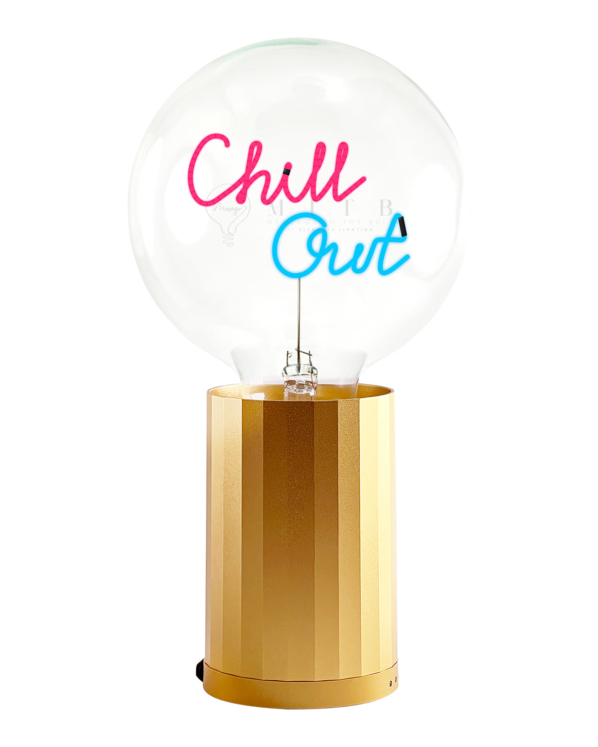 Bulb CHILL OUT Red/ Blue with Base Table Lamp PORTABLE