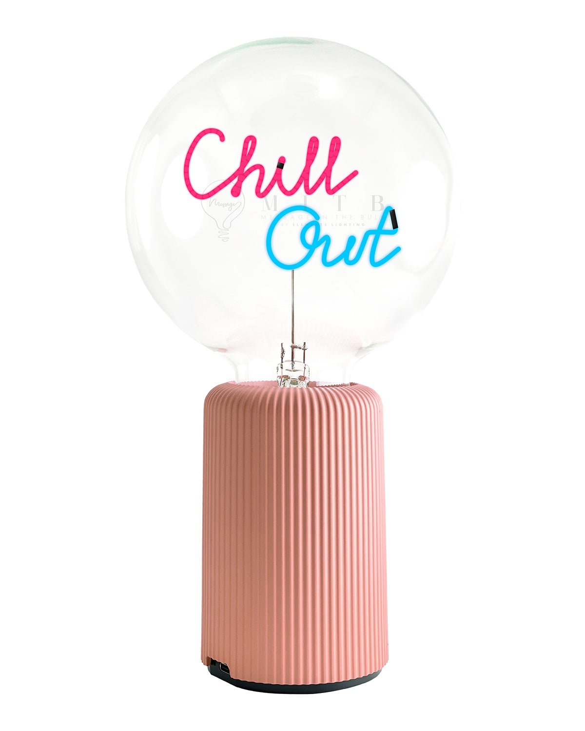 Bulb CHILL OUT Red/ Blue with Base Table Lamp PORTABLE Pop Nomad