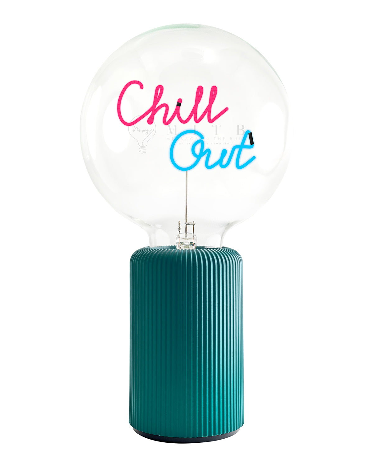 Bulb CHILL OUT Red/ Blue with Base Table Lamp PORTABLE Pop Nomad