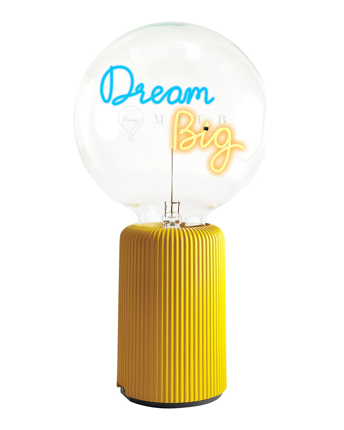 Bulb DREAM BIG Blue/ Amber with Base Table Lamp PORTABLE Pop Nomad